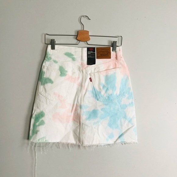 Levi’s Premium Tie Dye Deconstructed Skirt - Picture 4 of 8